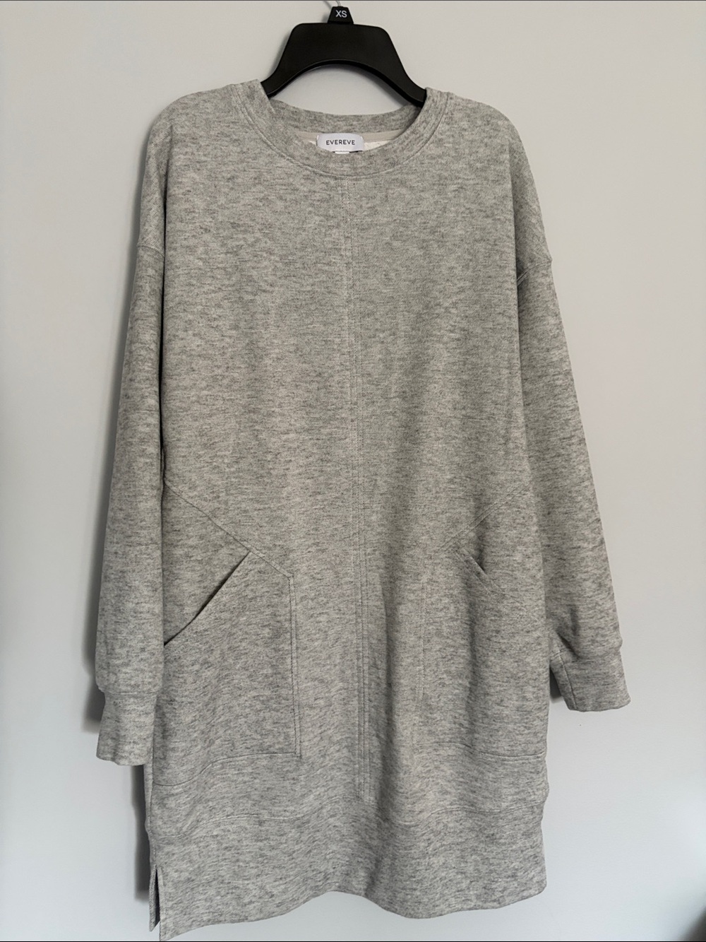 Evereve Light Gray Crewneck Pullover tunic dress